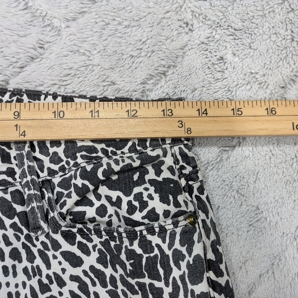 Frame Jeans Women's 27 White Black Animal Print Le High Rise Skinny 28” - Picture 5 of 9
